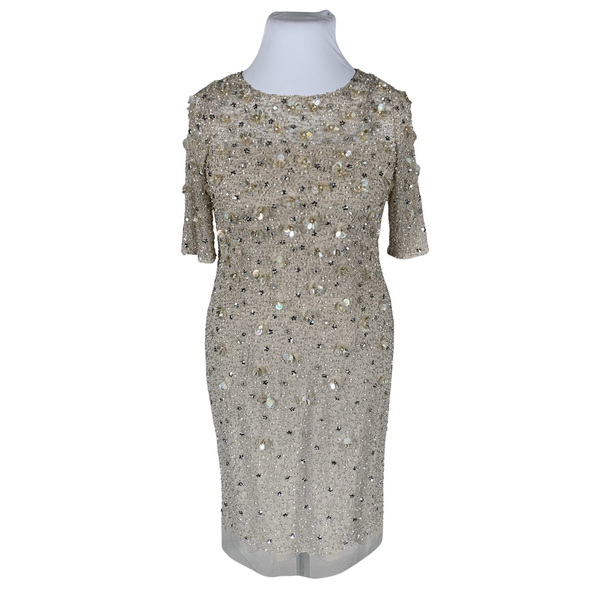 Naisten Adrianna Papell - Juhlamekko, koko 42 - Beige (1)