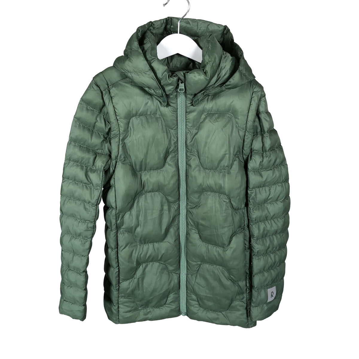 Unisex Reima - Kevyttoppatakki, koko 128 - 134 - Vihreä (1)