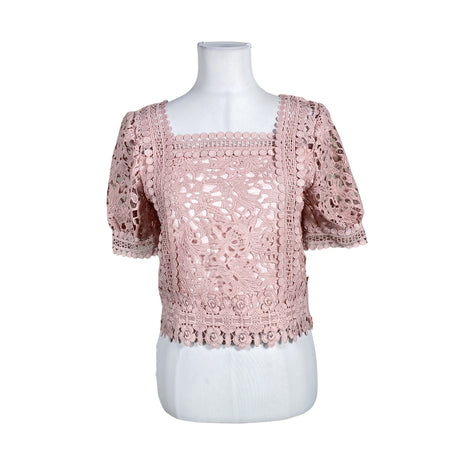 Naisten Handmade - Lyhythihainen pusero, koko 36 - Vaaleanpunainen ()