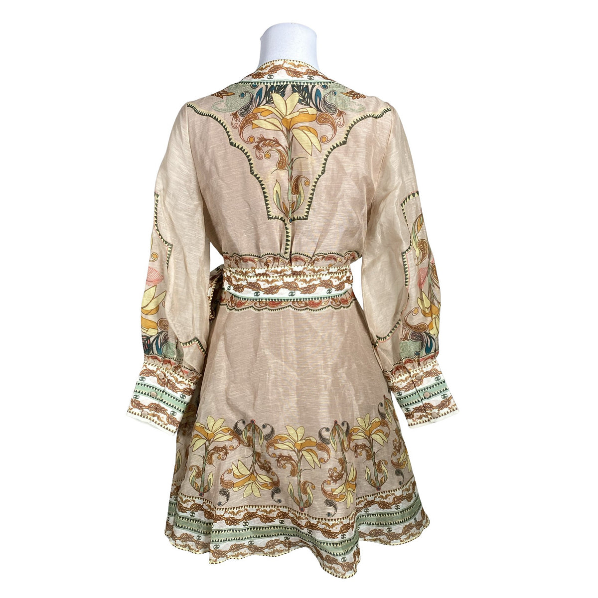 Naisten By Malina - Sifonkimekko, koko 38 - Beige (3)
