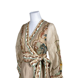 Naisten By Malina - Sifonkimekko, koko 38 - Beige (2)