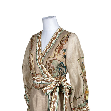 Naisten By Malina - Sifonkimekko, koko 38 - Beige (2)