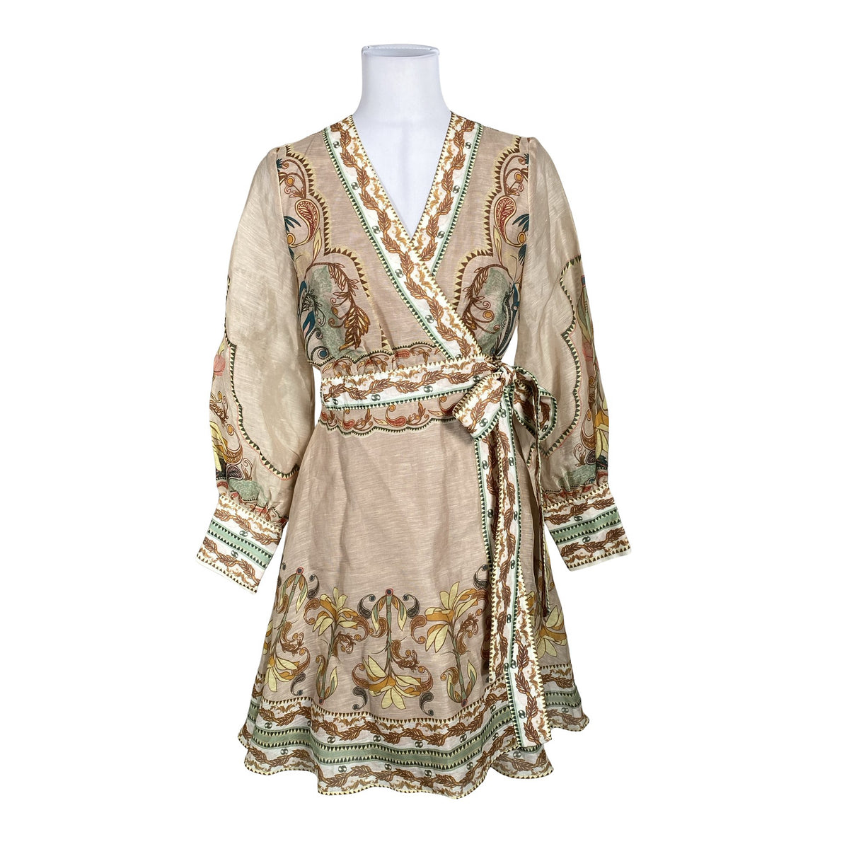 Naisten By Malina - Sifonkimekko, koko 38 - Beige (1)