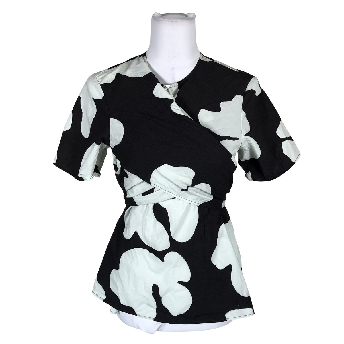 Naisten Marimekko - Lyhythihainen pusero, koko 38 - Harmaa (1)