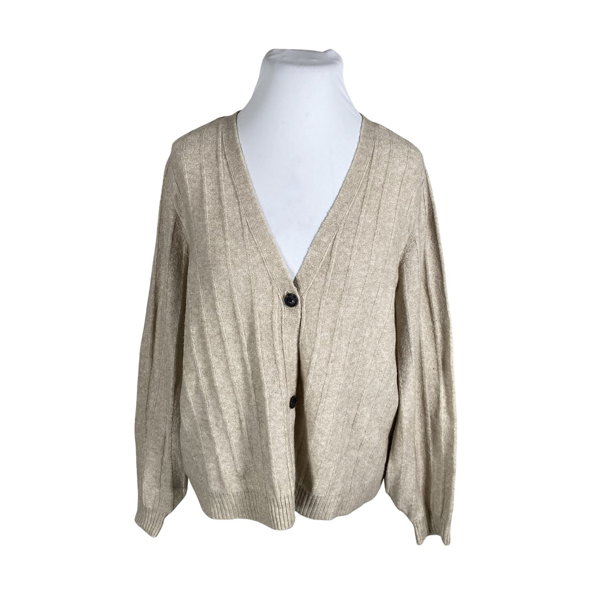 Naisten Zizzi - Neuletakki, koko 46 - Beige (1)