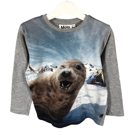 Unisex Molo Kids - Trikoopaita, koko 98 - 104 - Harmaa ()
