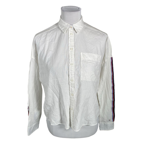 Naisten Tommy Jeans (Tommy Hilfiger) - Kauluspaita, koko 36 - Valkoinen ()