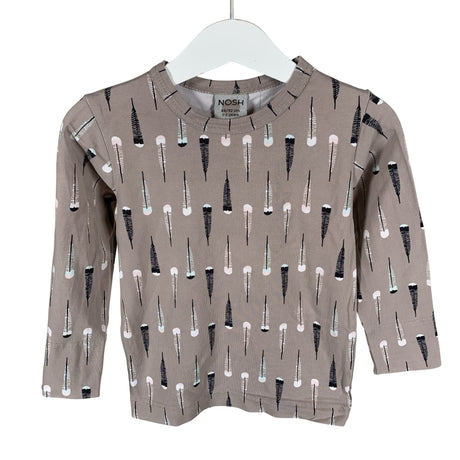 Unisex NOSH - Trikoopaita, koko 86 - 92 - Ruskea ()