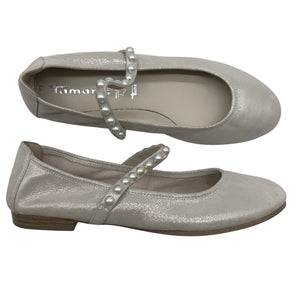 Naisten Tamaris - Ballerinat, koko 39 - Hopea (1)
