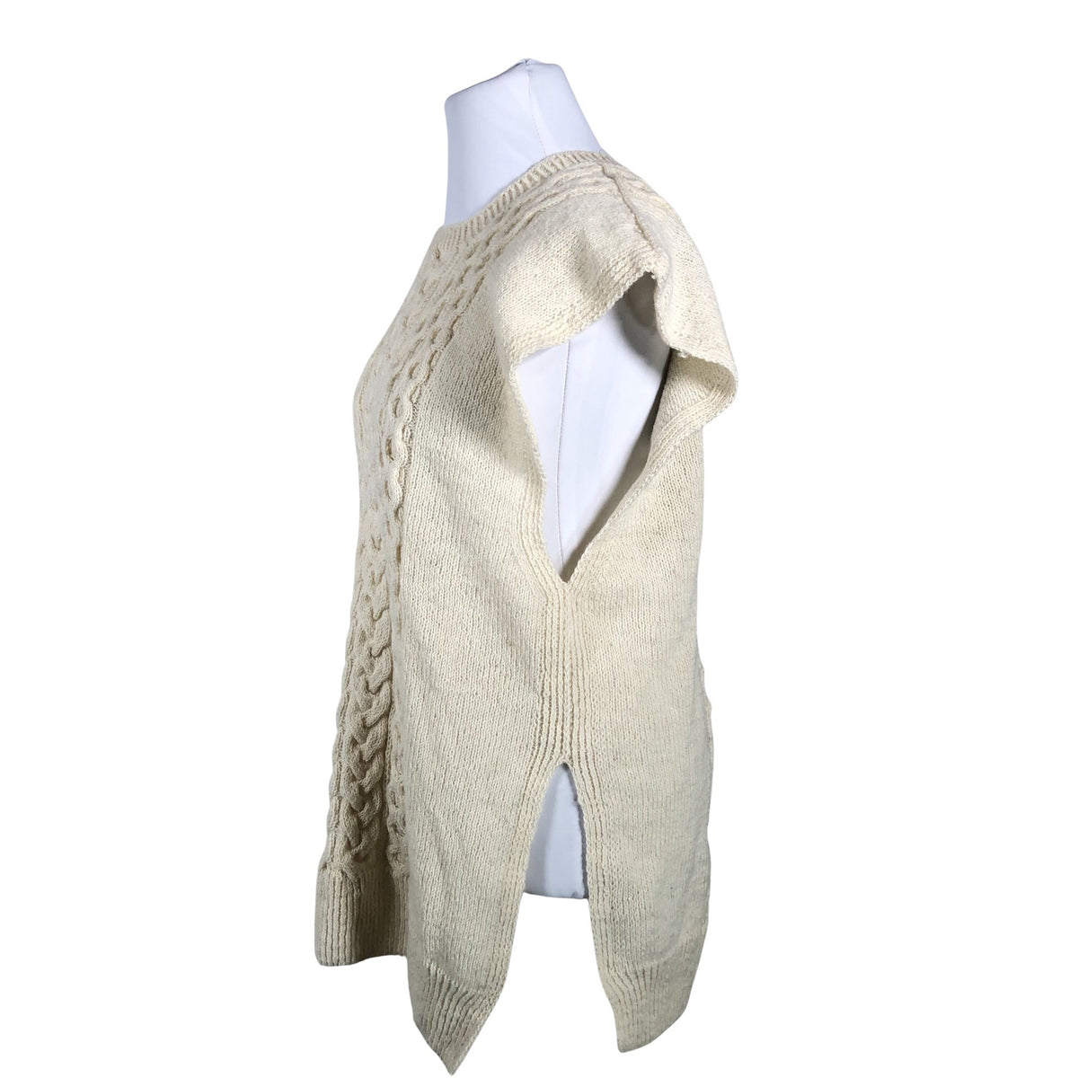 Naisten Handmade - Neuleliivi, koko 42 - Luonnonvalkoinen (2)