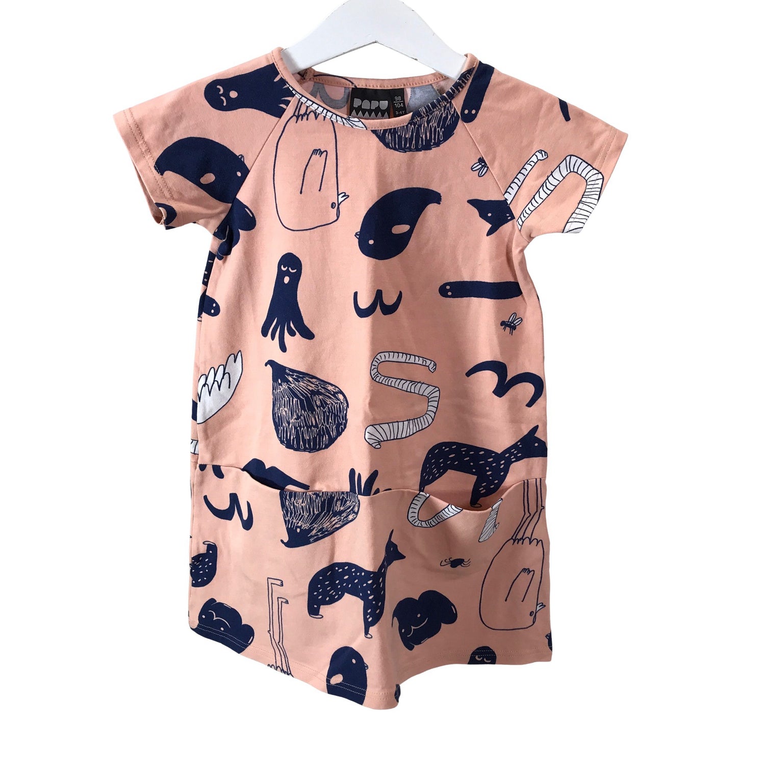  Mekko  Trikoomekko, koko 98 - 104  Papu 