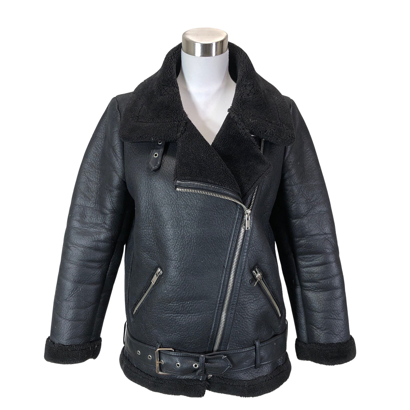 Unisex Zara - Nahkatakki, koko 36 -  (1)