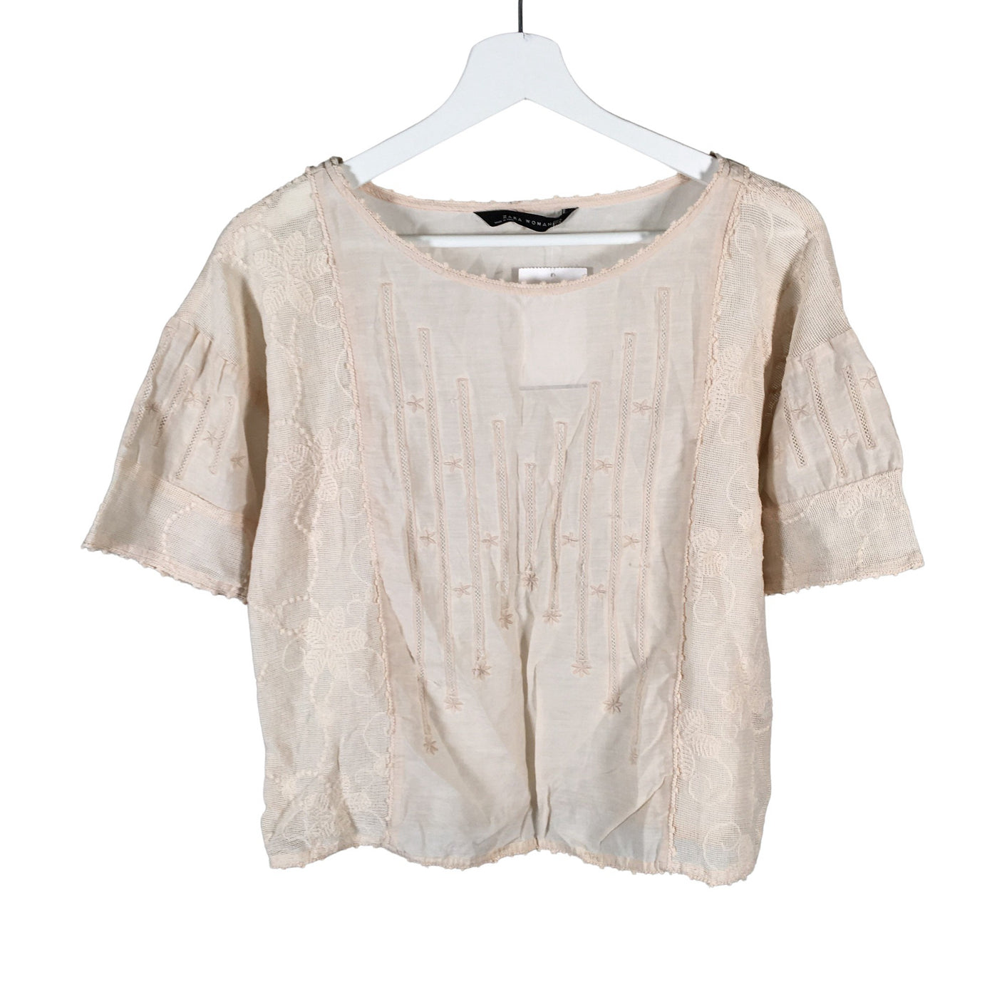 Unisex Zara - Lyhythihainen pusero, koko 38 -  (1)