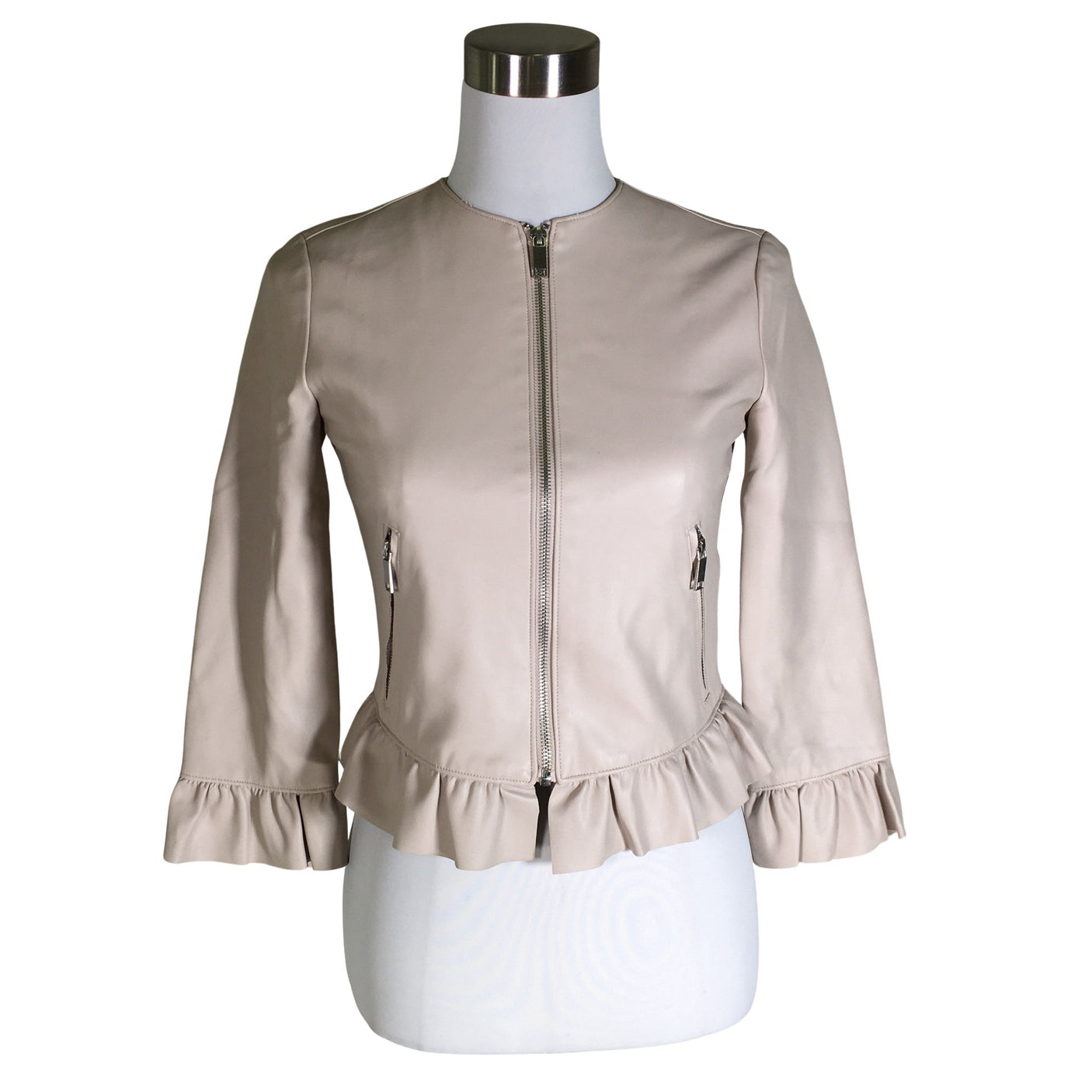 Unisex Zara - Nahkatakki, koko 34 -  (1)