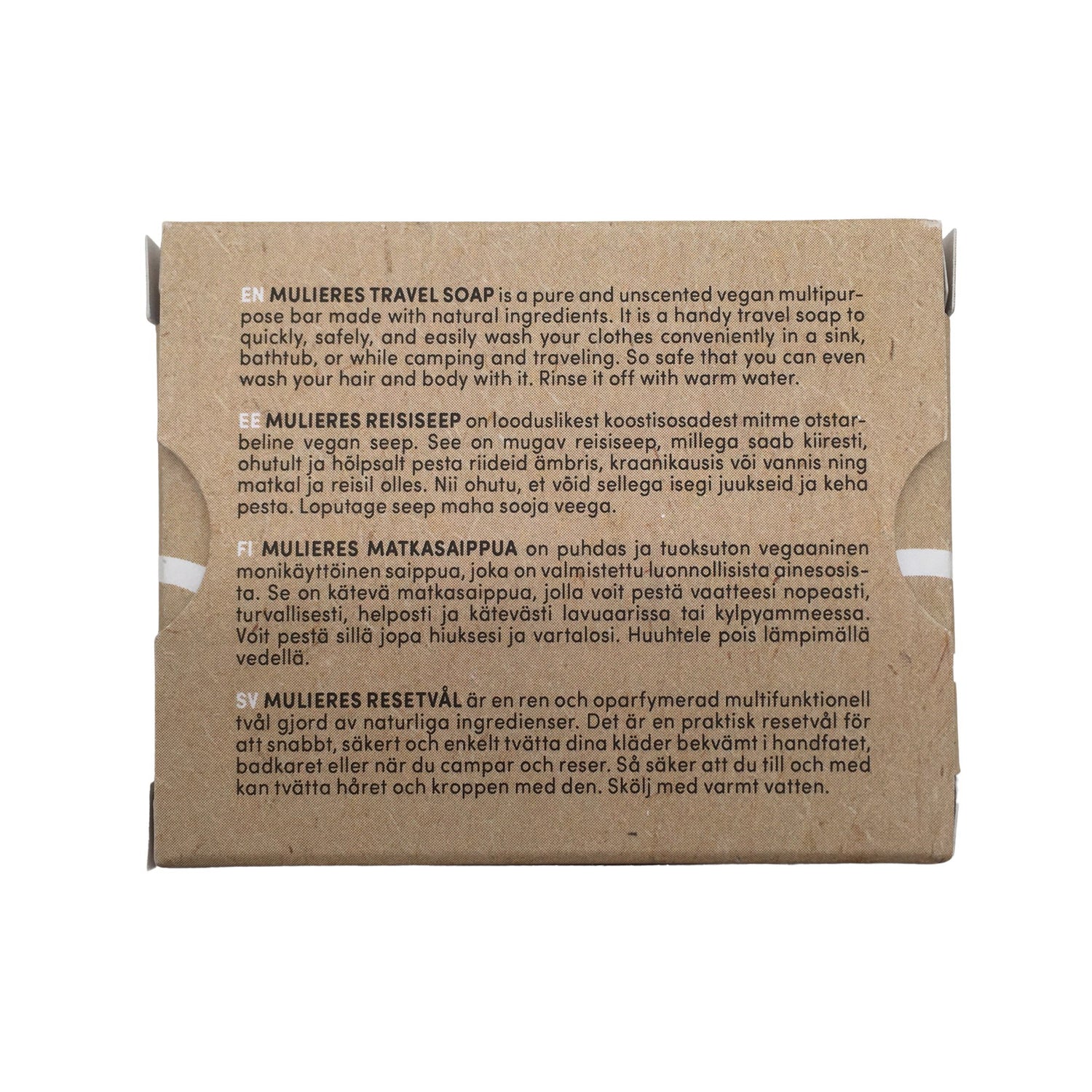 Matkasaippua, 100 % vegaaninen