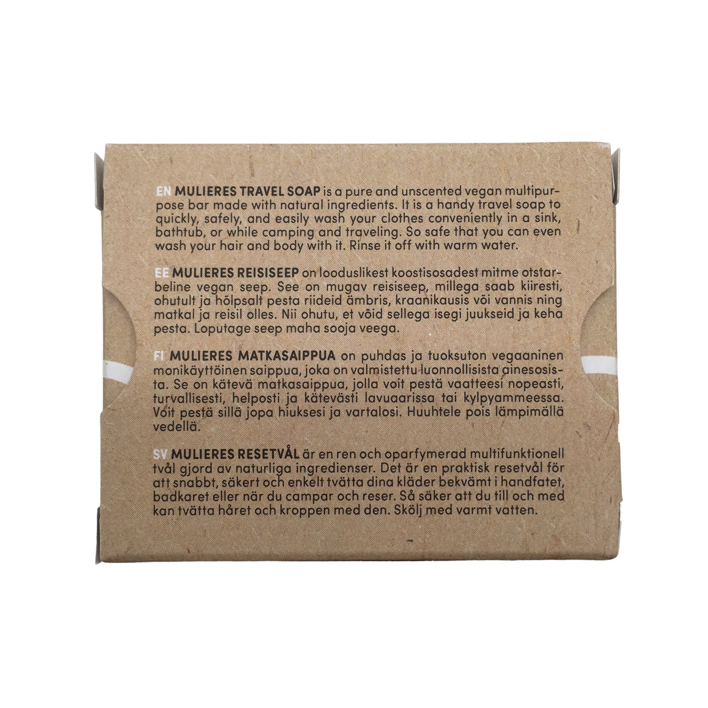 Matkasaippua, 100 % vegaaninen